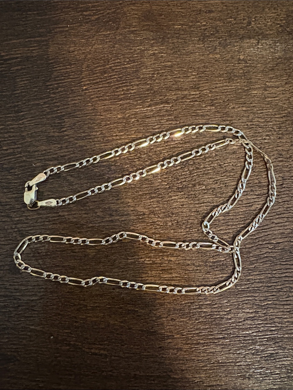 10K Gold Italy Figaro Chain Necklace
